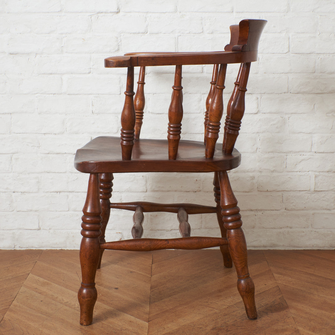 英国アンティーク木製ウインザーアームチェア/肘掛けイス/ダイニング