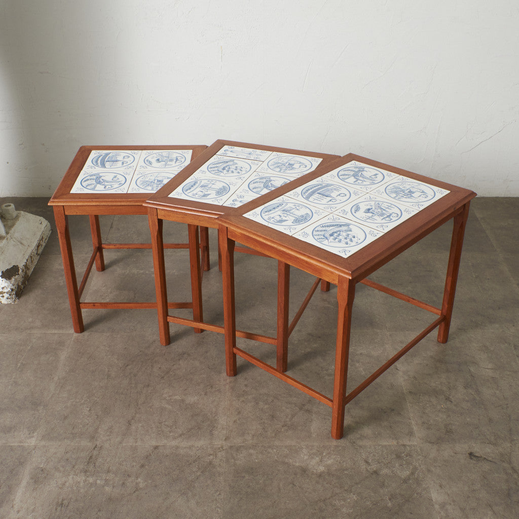 デンマーク TOFTEN タイルトップ ネストテーブル｜rocca rocca