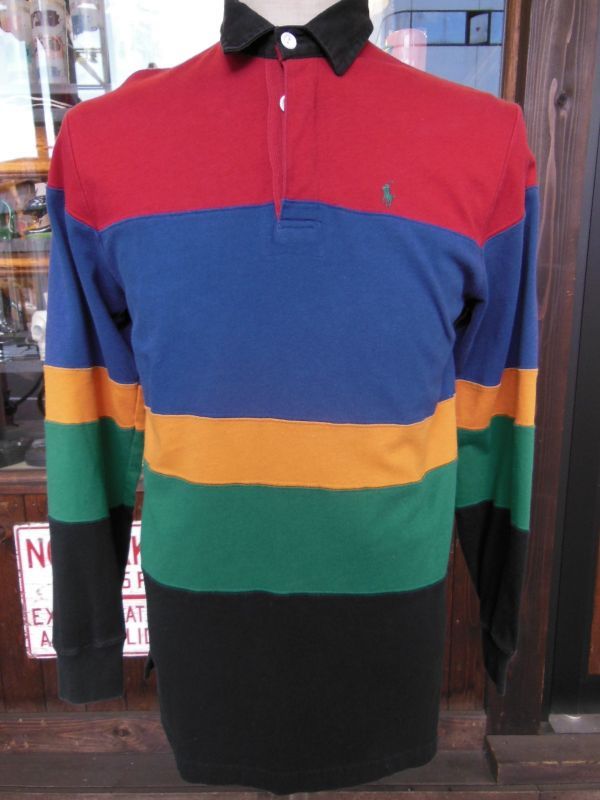 90S POLO BY ラルフローレンラスタラガーシャツ/XS - ROCK-A-HULA