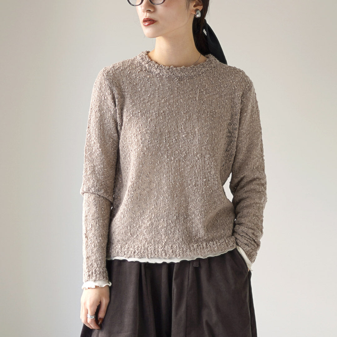 mizuiro ind（ミズイロインド） スラブヤーン クルーネック プル
