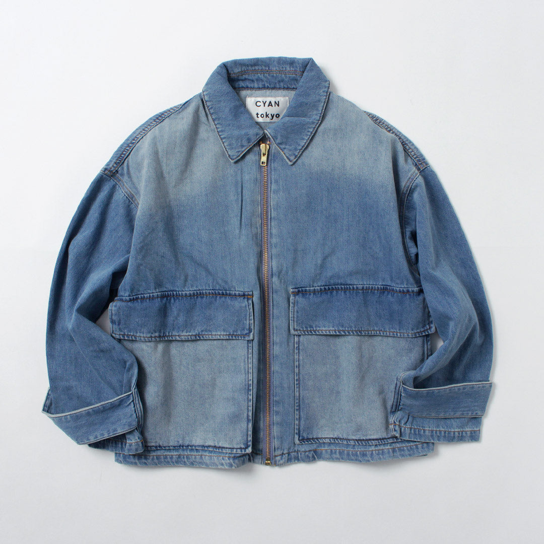 CYAN TOKYO（シアン トーキョー） BIGポケット デニムZIP ブルゾン