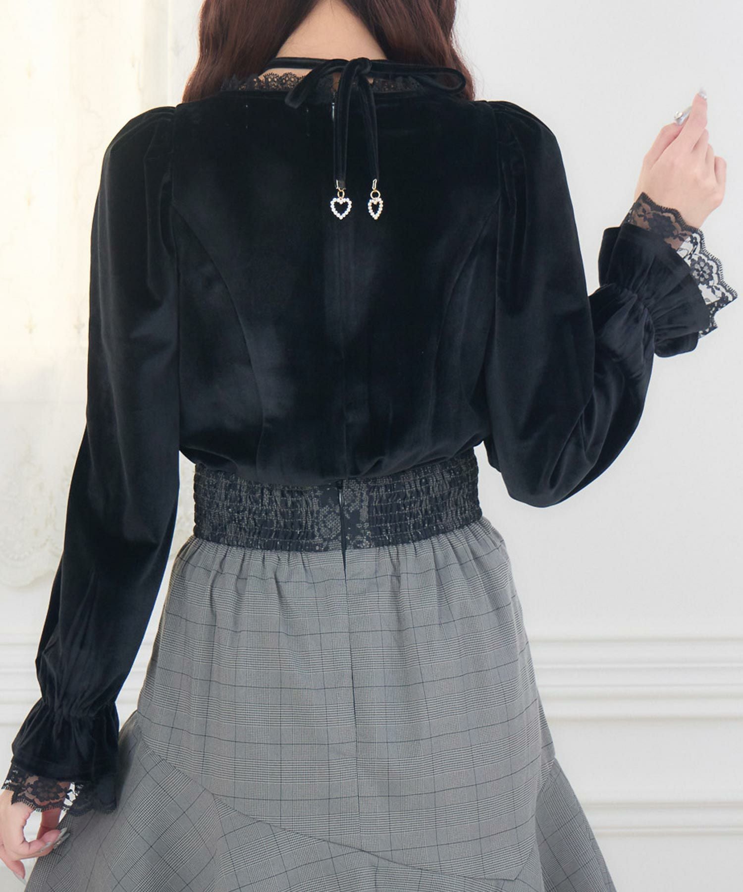 ローズリボンベロアトップス | Rlab store