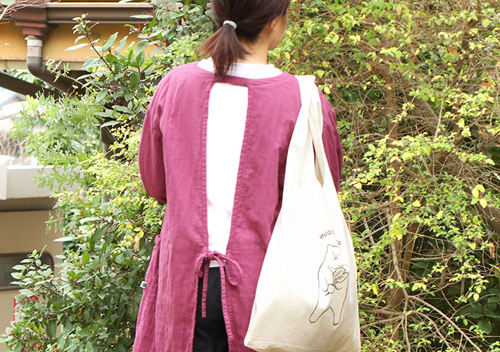 森の8カテン]トリプルガーゼ後染め割烹着 | 森の8カテン rolca_shop