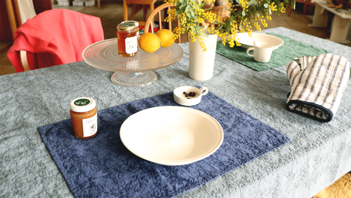 森の8カテン]リネン刺繍ランチョンマット | 森の8カテン rolca_shop