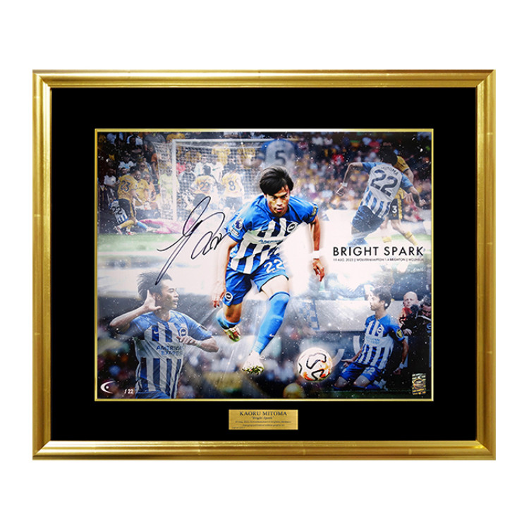 三笘薫 直筆サイン入り[世界限定22枚]グラフィックアート ”Bright