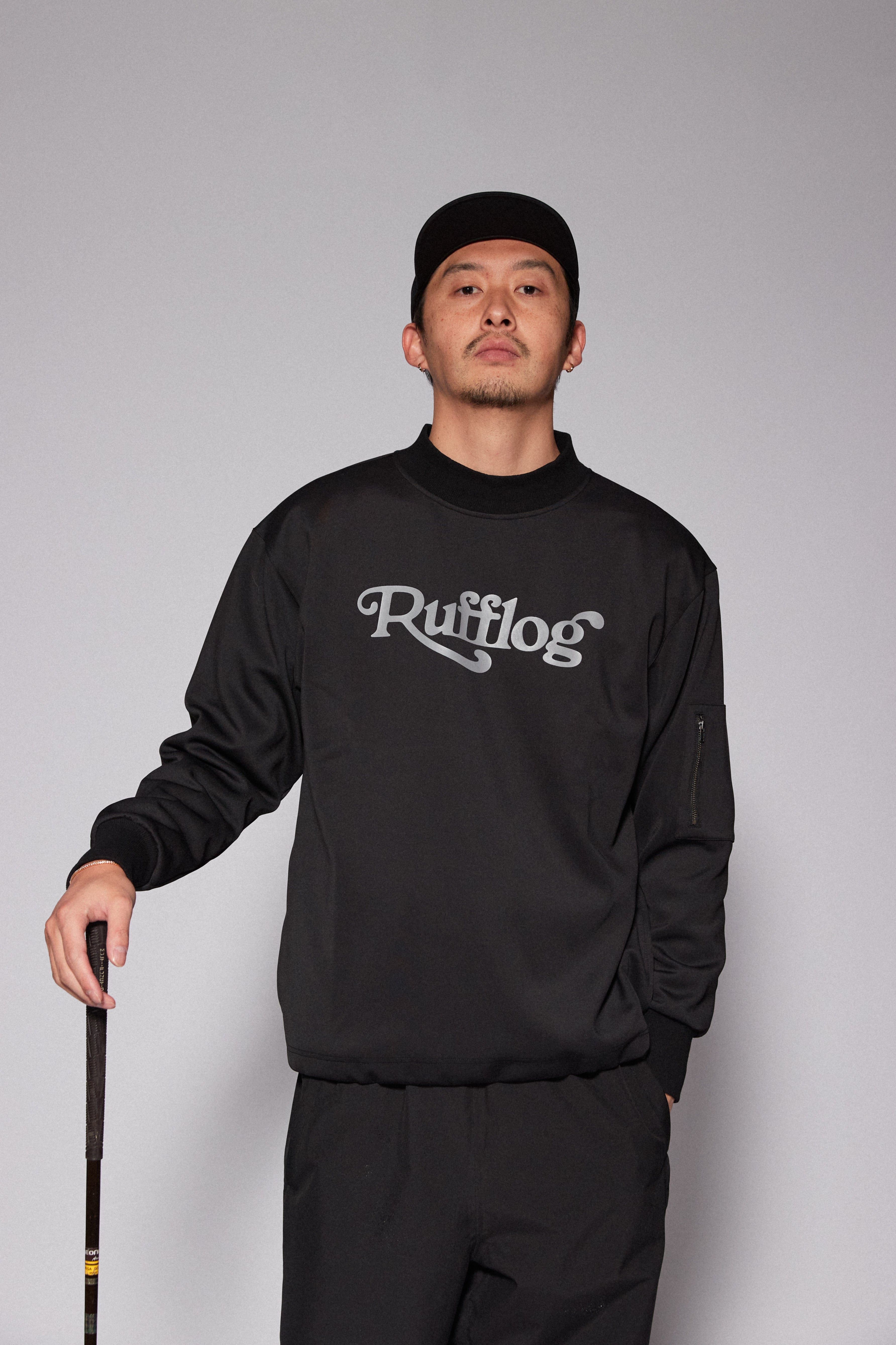 NOT JUST ONE L/S MOCK NECK BLACK – RUFFLOG