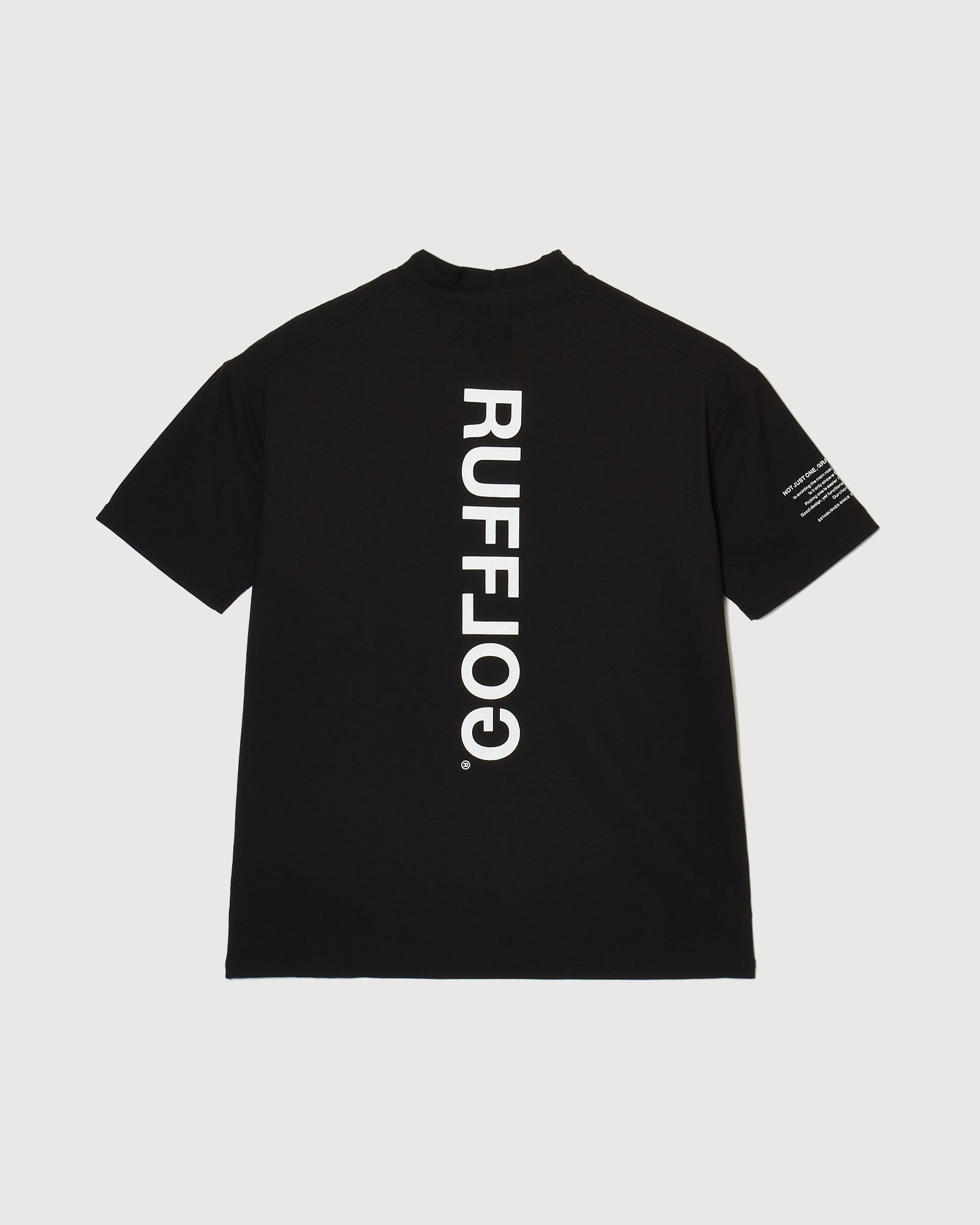 VERTICAL LOGO MOCK NECK SHIRTS BLACK – RUFFLOG