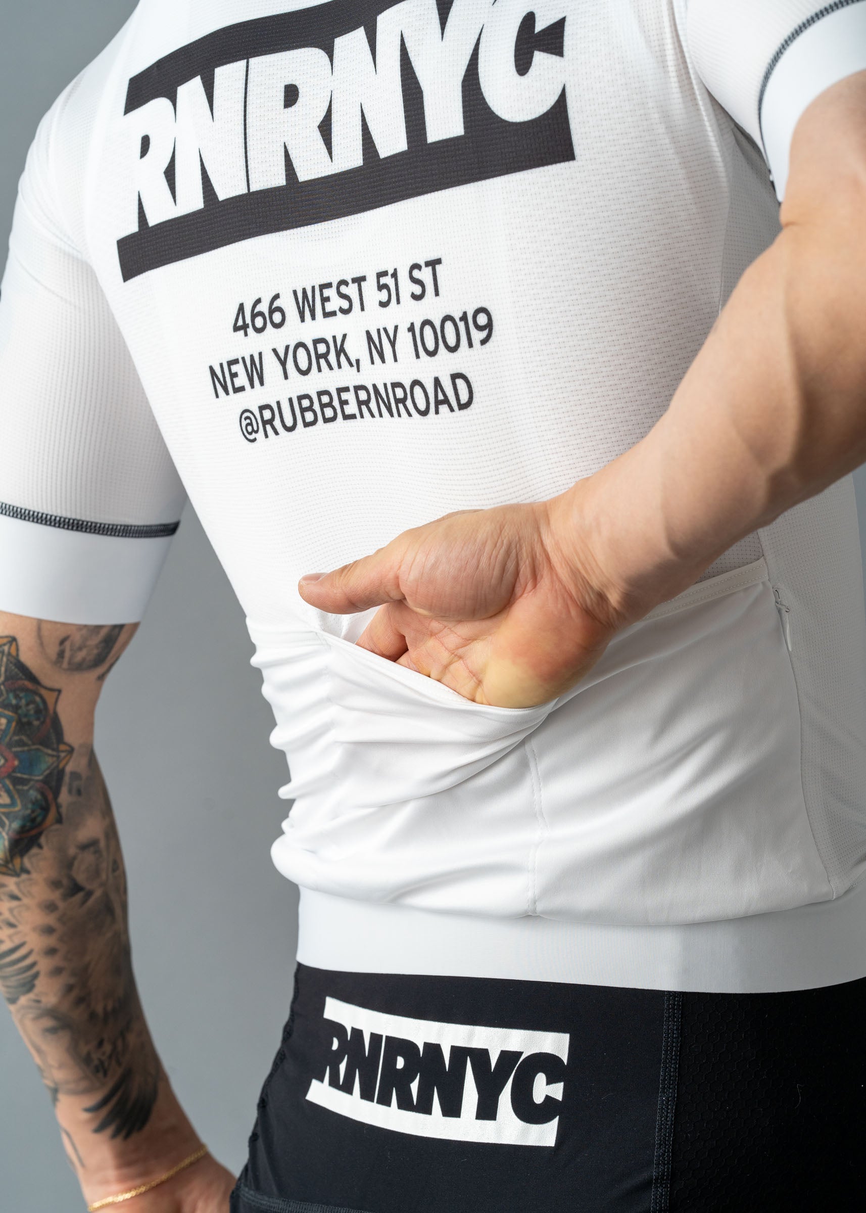 RNRNYC™ IMPACT Jersey - White/Black – RUBBER N' ROAD CYCLING