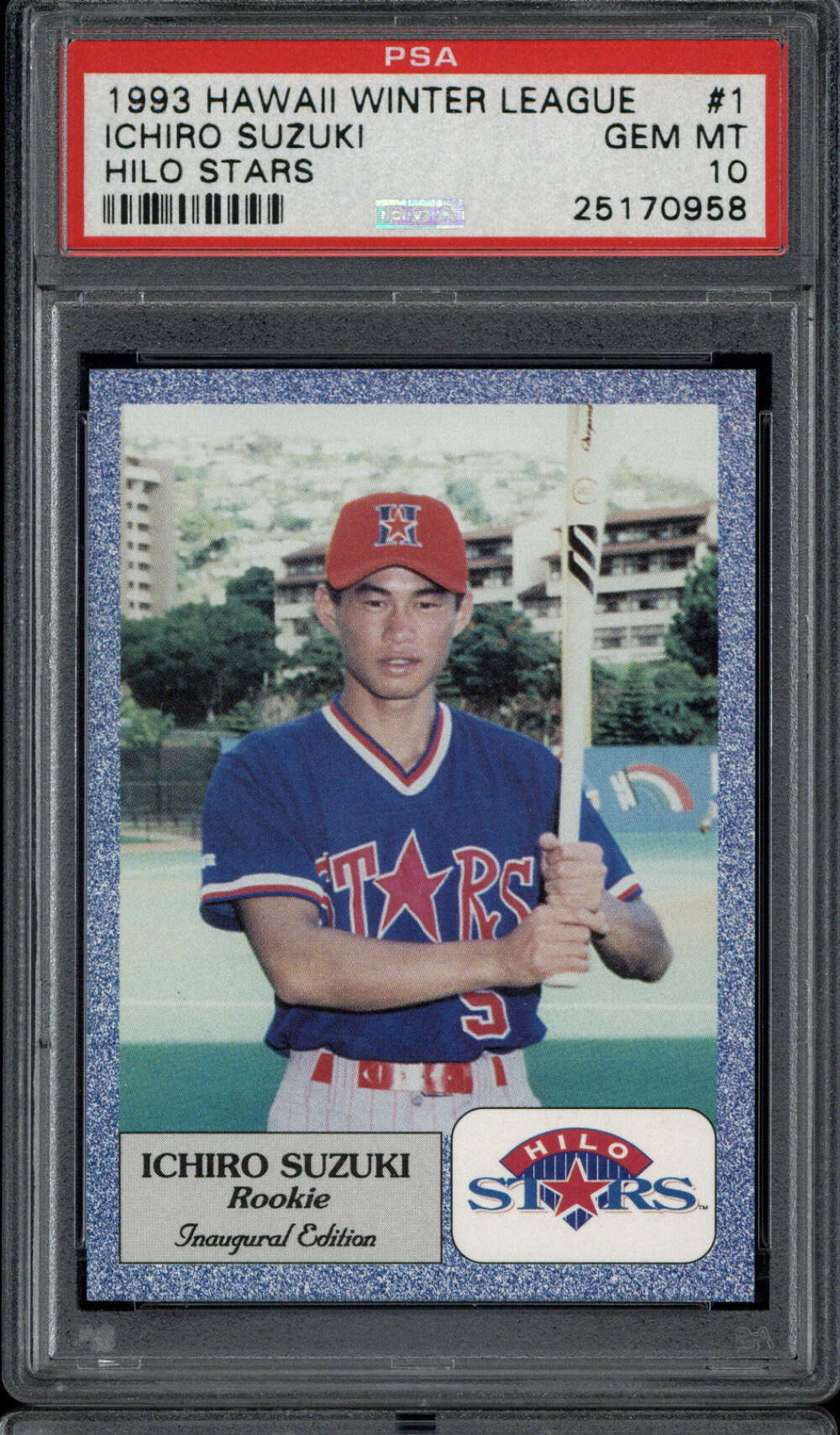 1993 Hawaii Winter League #1 Ichiro Suzuki Hilo Stars PSA 10 Gem