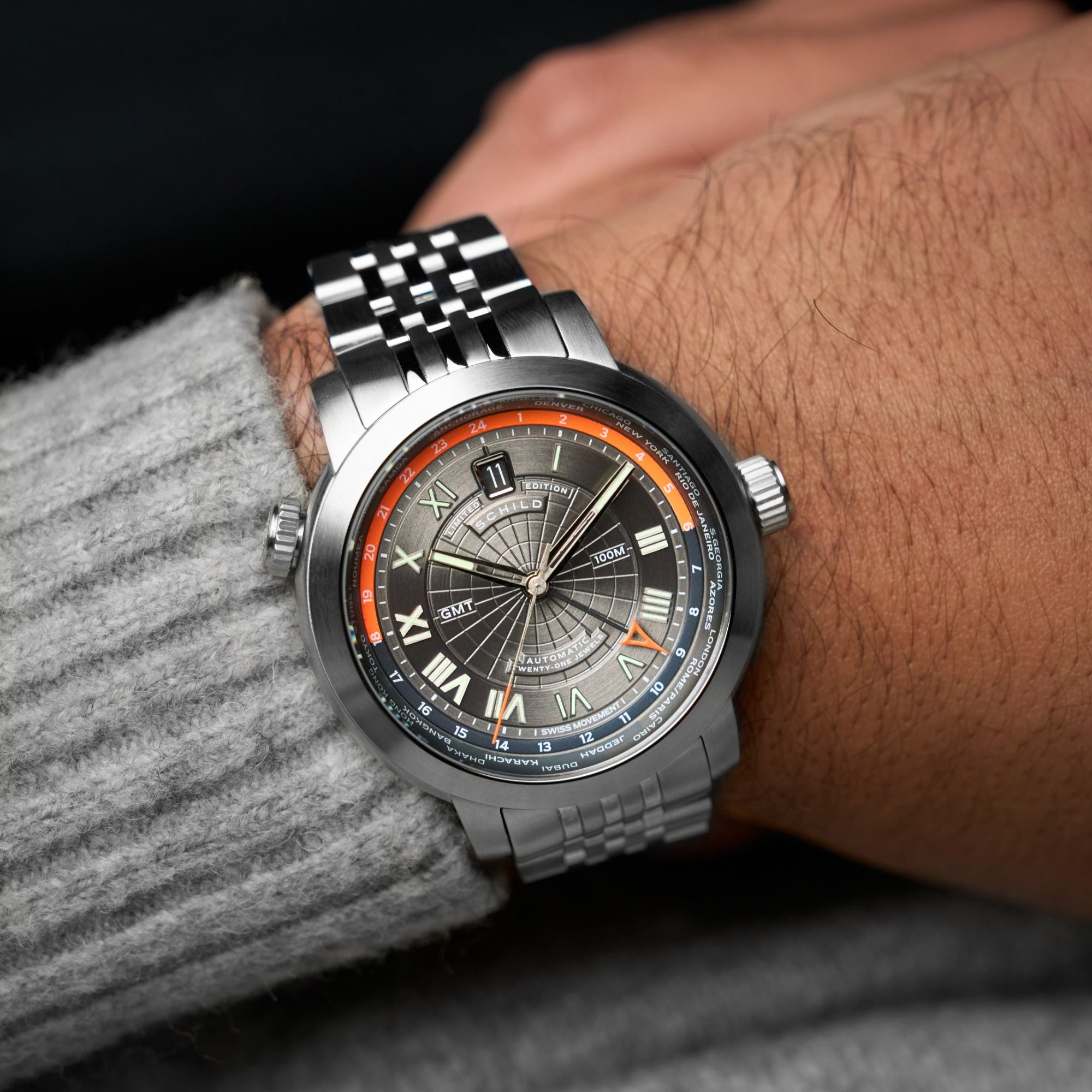 Dusky Silver | Heinrich Swiss Gmt – Schild 1896