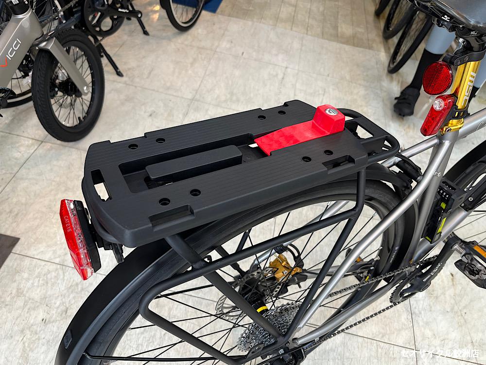 スポーツバイクにも使えるワンタッチ脱着リア用バスケット 【リクセン