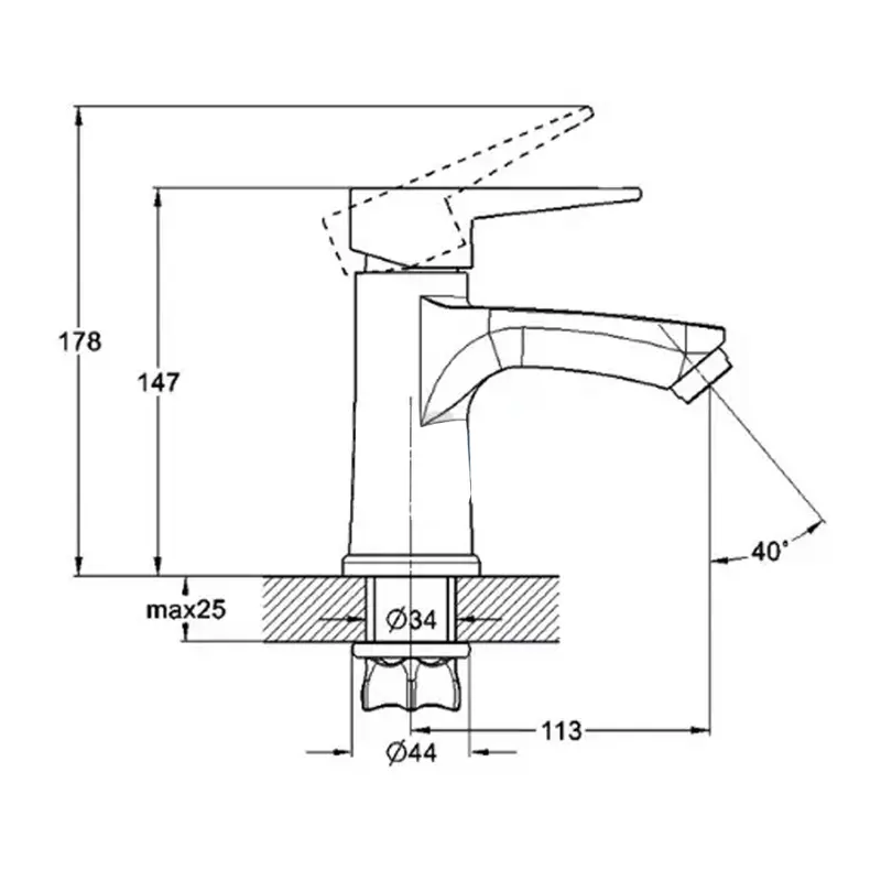 Змішувач для умивальника Zegor PUD 1-A045 на гайці - купити за