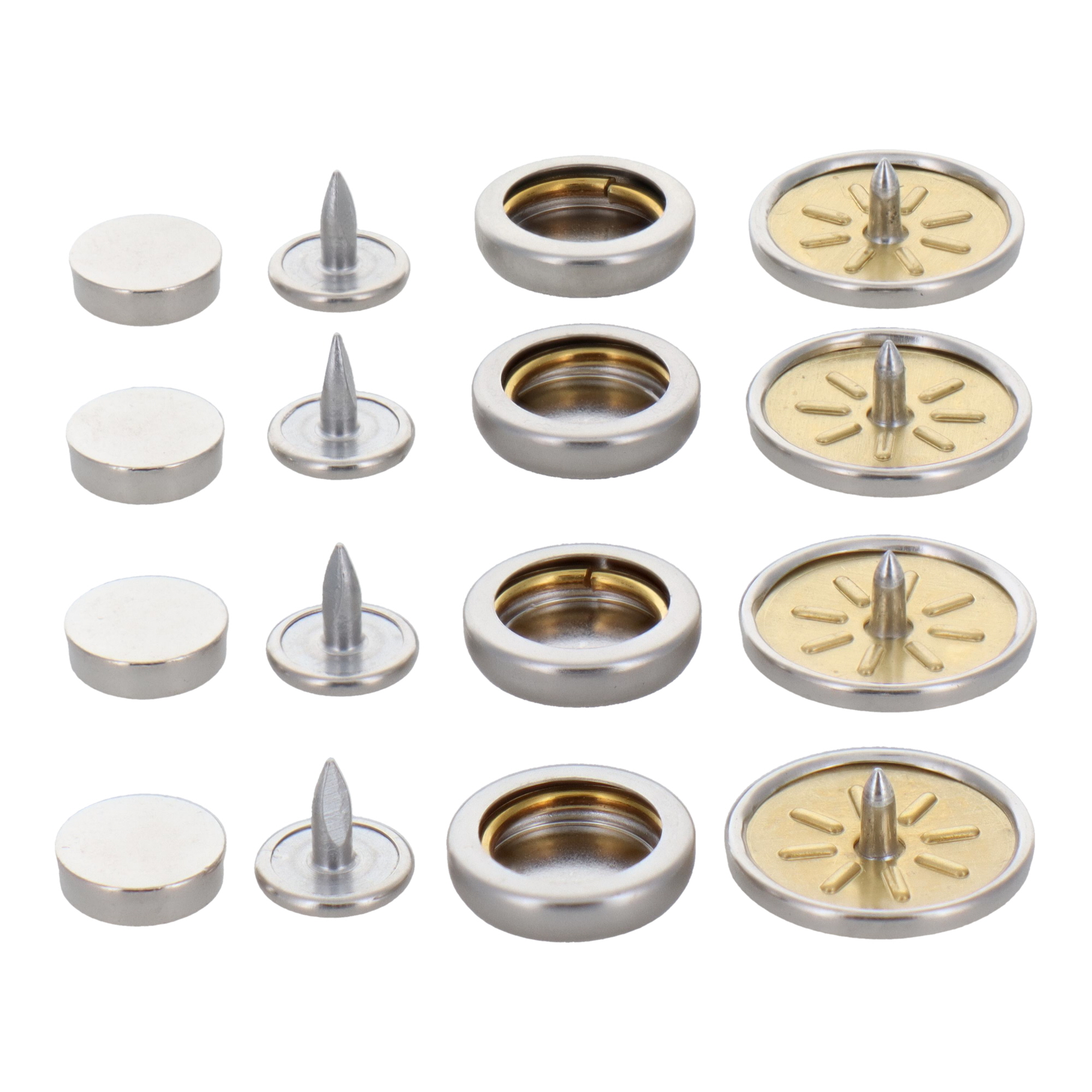 H13PHBKK 利器工具 ホック ホック一撃！！ホック玉 13mm 黒ニッケル4組