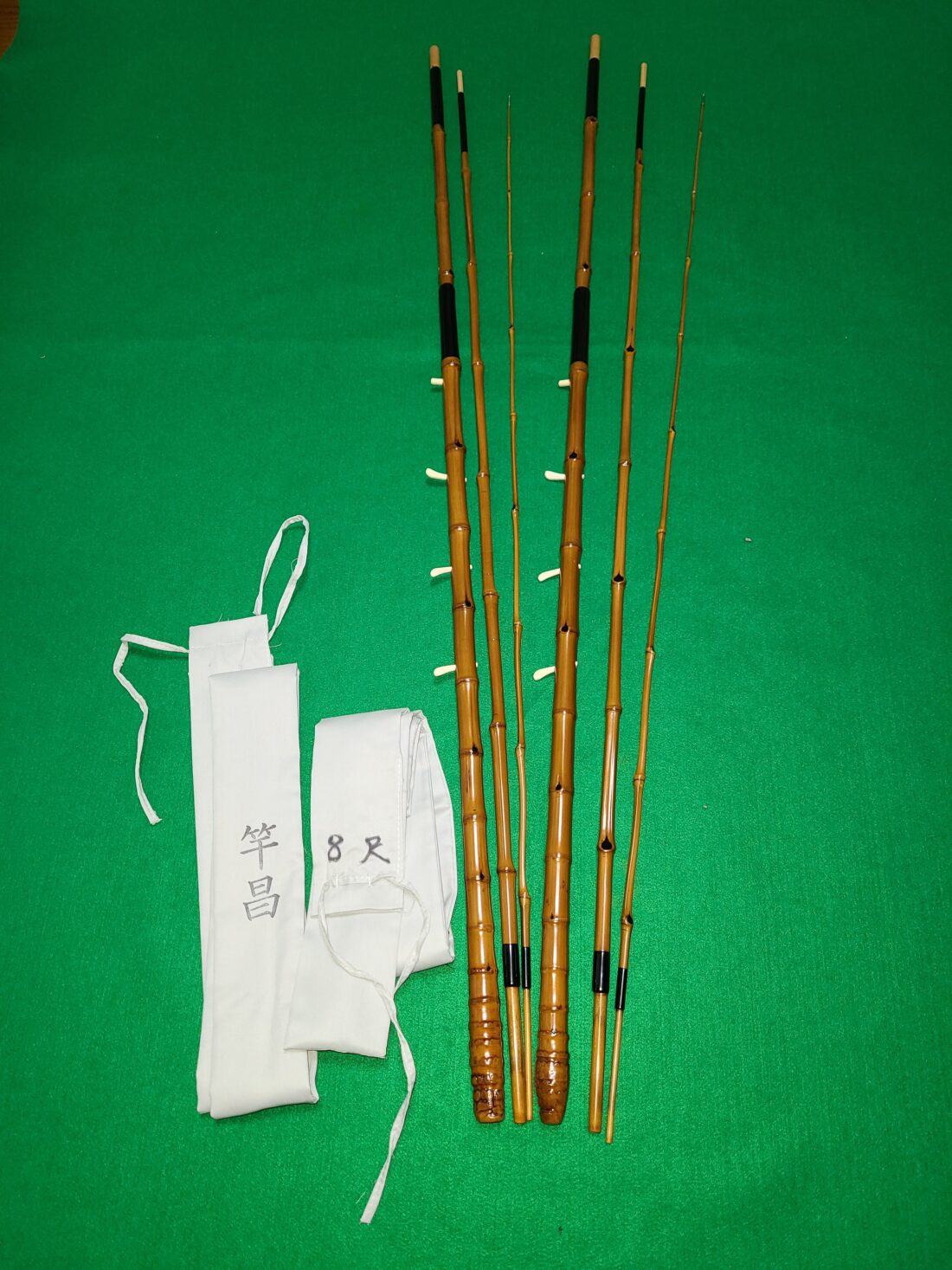 和竿 布袋竹印籠継ハゼ竿、1対│商品紹介│竿昌 タナゴ・フナ・ヘラ釣り具
