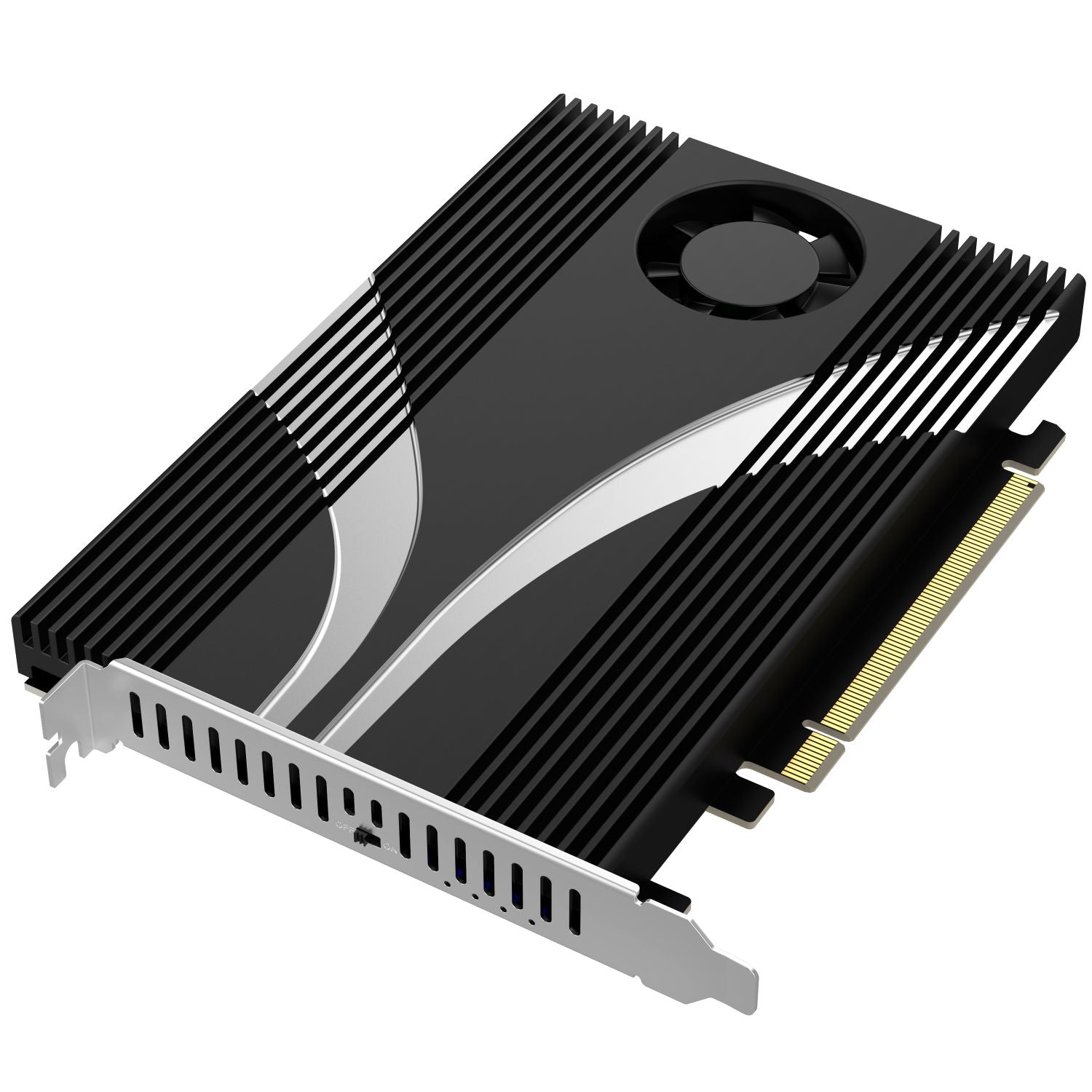 4-Drive M.2 NVMe SSD to PCIe 4.0 x16 Bifurcation Adapter Card with