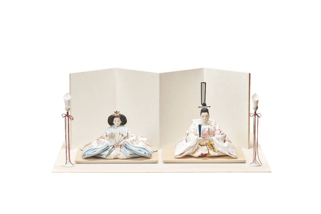 縹桜と藤のおひなさま – 人形工房 左京