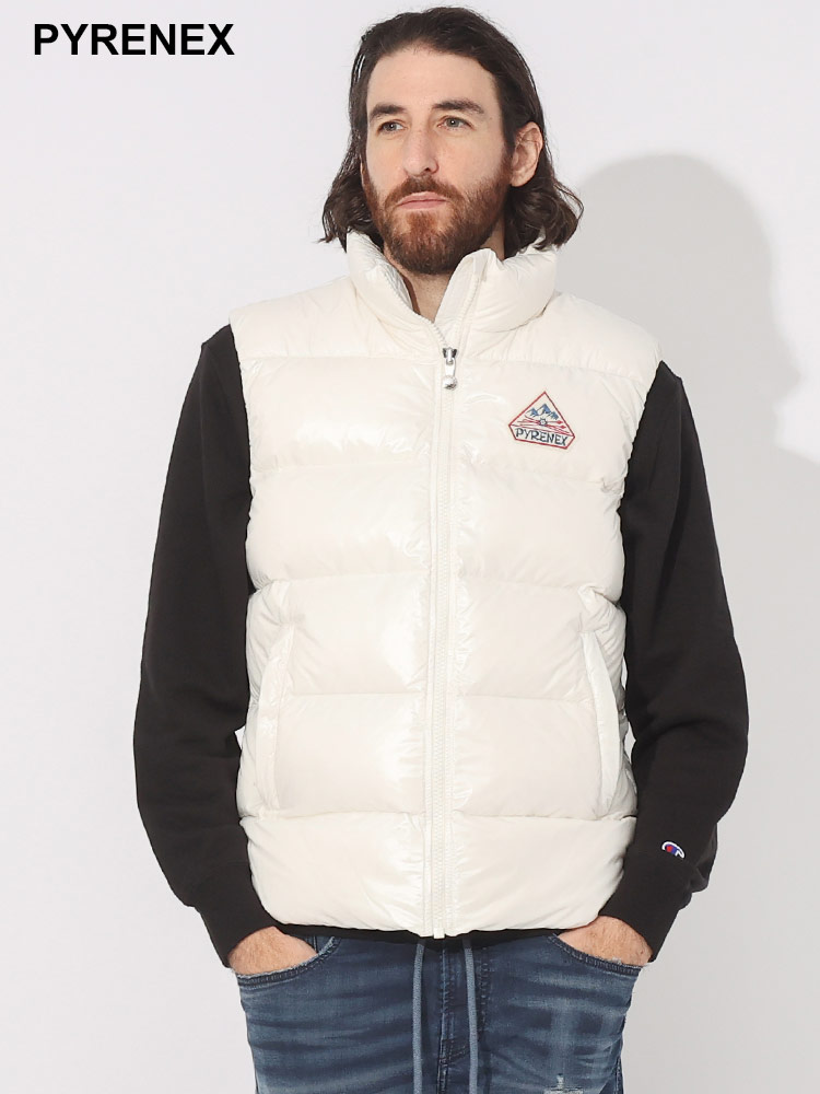 PYRENEX (ピレネックス) 胸ロゴ フルジップ ダウンベスト JOHN 2