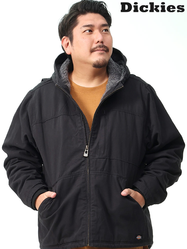 裏ボア フルジップ シェルパジャケット (Dickies) ディッキーズ 大きい