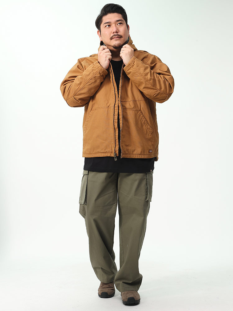 裏ボア フルジップ シェルパジャケット (Dickies) ディッキーズ 大きい