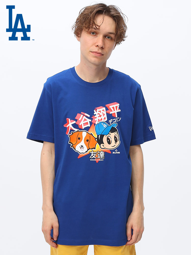 NEW ERA (ニューエラ) NEW ERA×MLB 大谷翔平×デコピン プリント 半袖 T