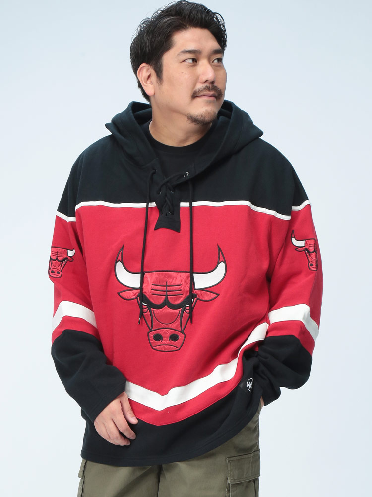 プルオーバー パーカー 裏起毛 NBA CHICAGO BULLS ロゴ トップス