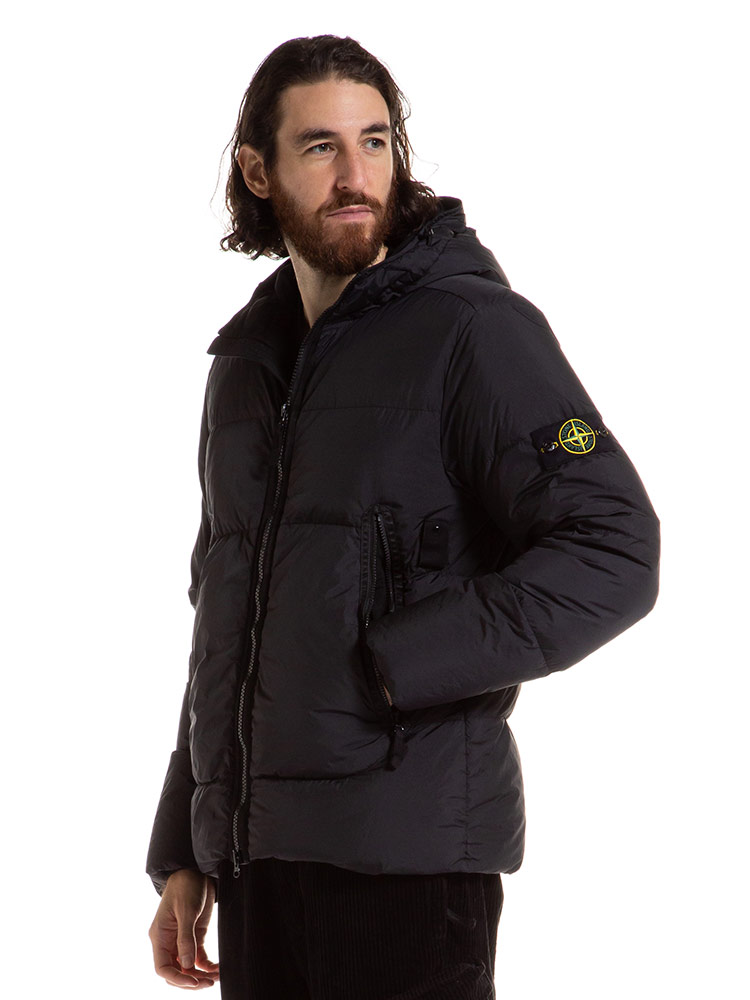 STONE ISLAND ストーンアイランド ロゴ フード フルジップ ダウン