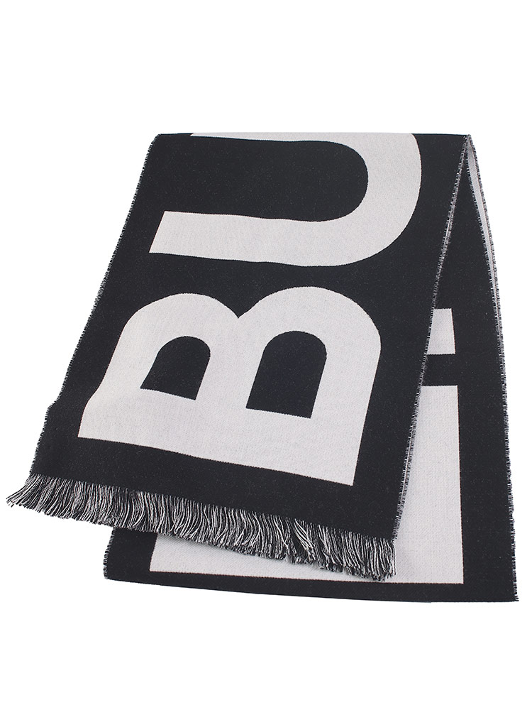 BURBERRY (バーバリー) ロゴ ウール ジャカードスカーフ BBL8054214