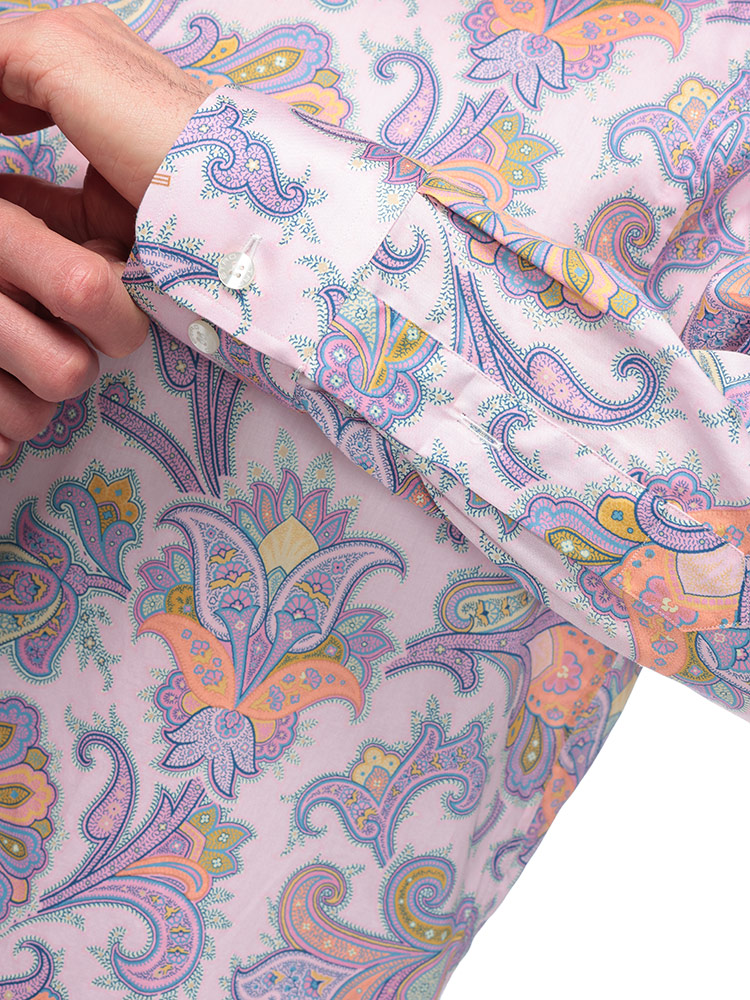 ETRO (エトロ) 綿100％ ペイズリー柄 長袖 シャツ ETMRIB0001SA5F2