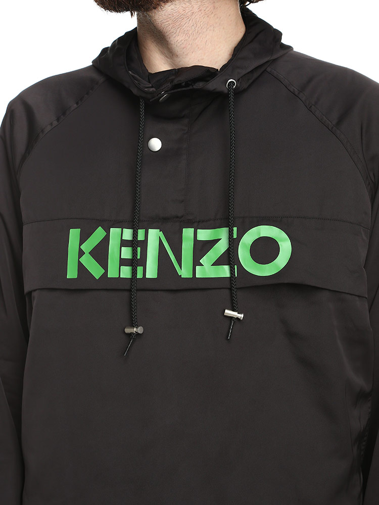 KENZO (ケンゾー) ロゴプリント ハーフジップ アノラックパーカー