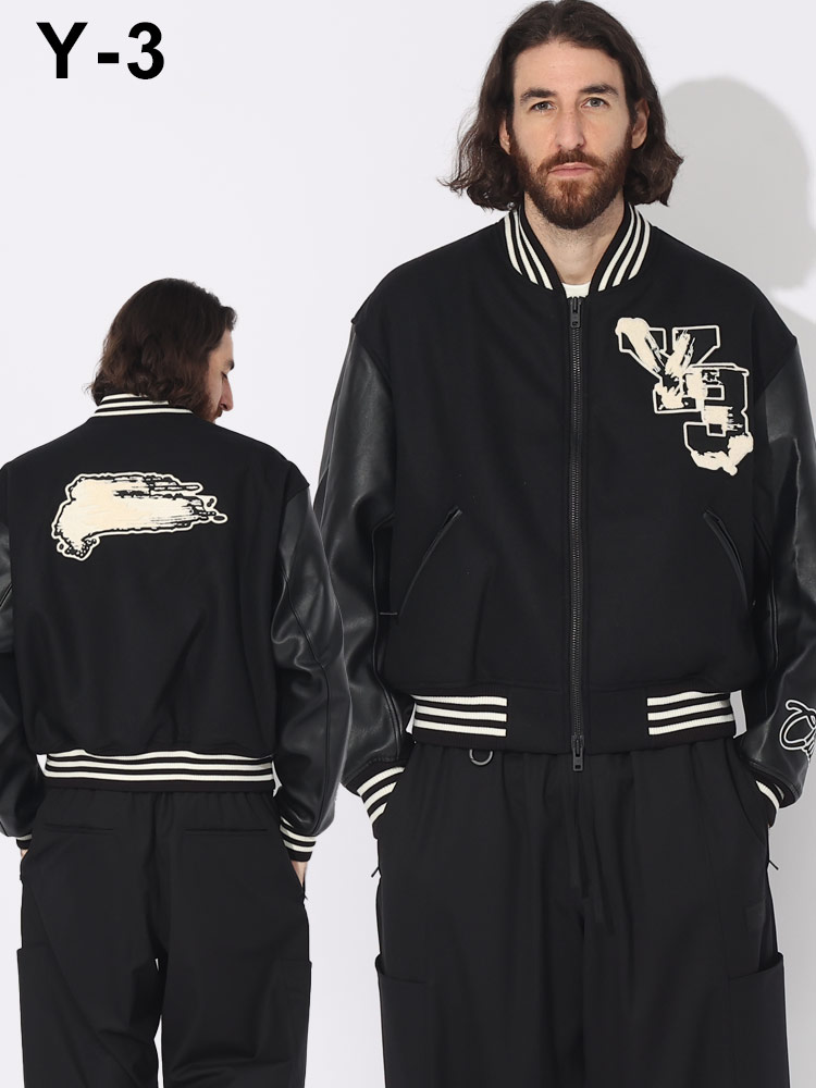 Y-3 (ワイスリー) Primaloft ロゴ フルジップ ジャケット LETTERMAN