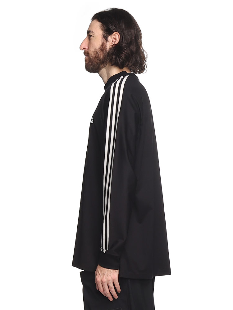 Y-3 (ワイスリー) スリーストライプ クルーネック 長袖 Tシャツ 3S LS