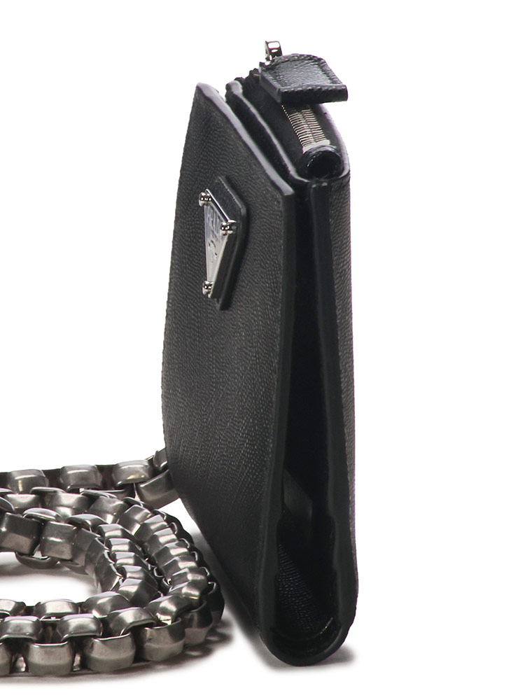 PRADA (プラダ) チェーン付 サフィアーノレザー 財布 PR2ML0492HJD