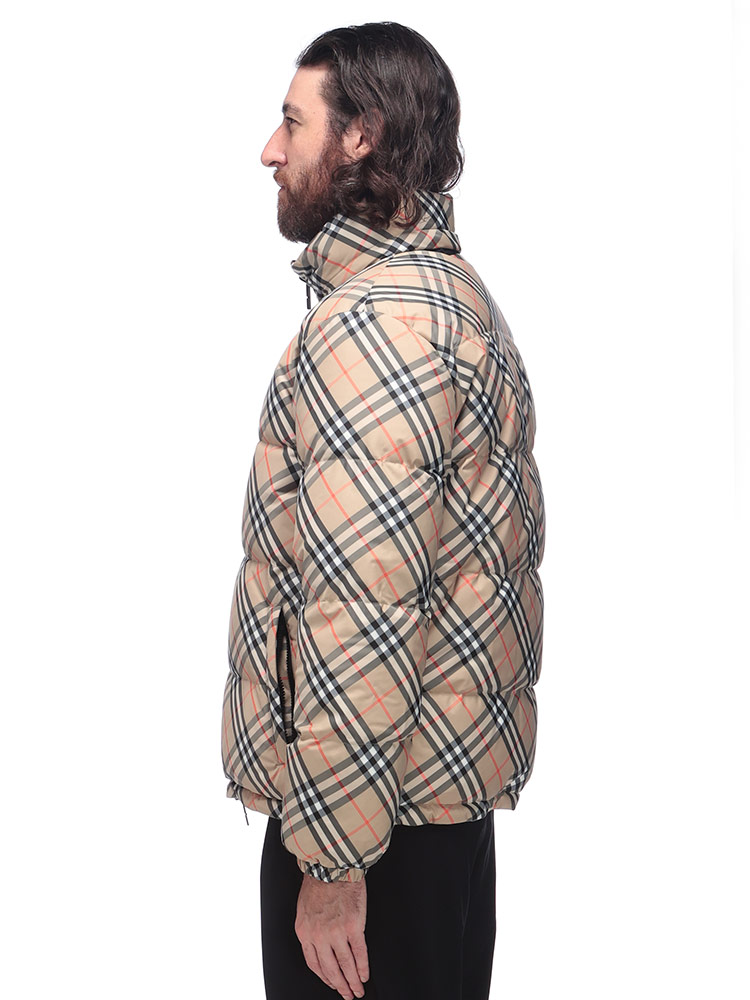 BURBERRY (バーバリー) リバーシブル チェック フルジップ ダウン