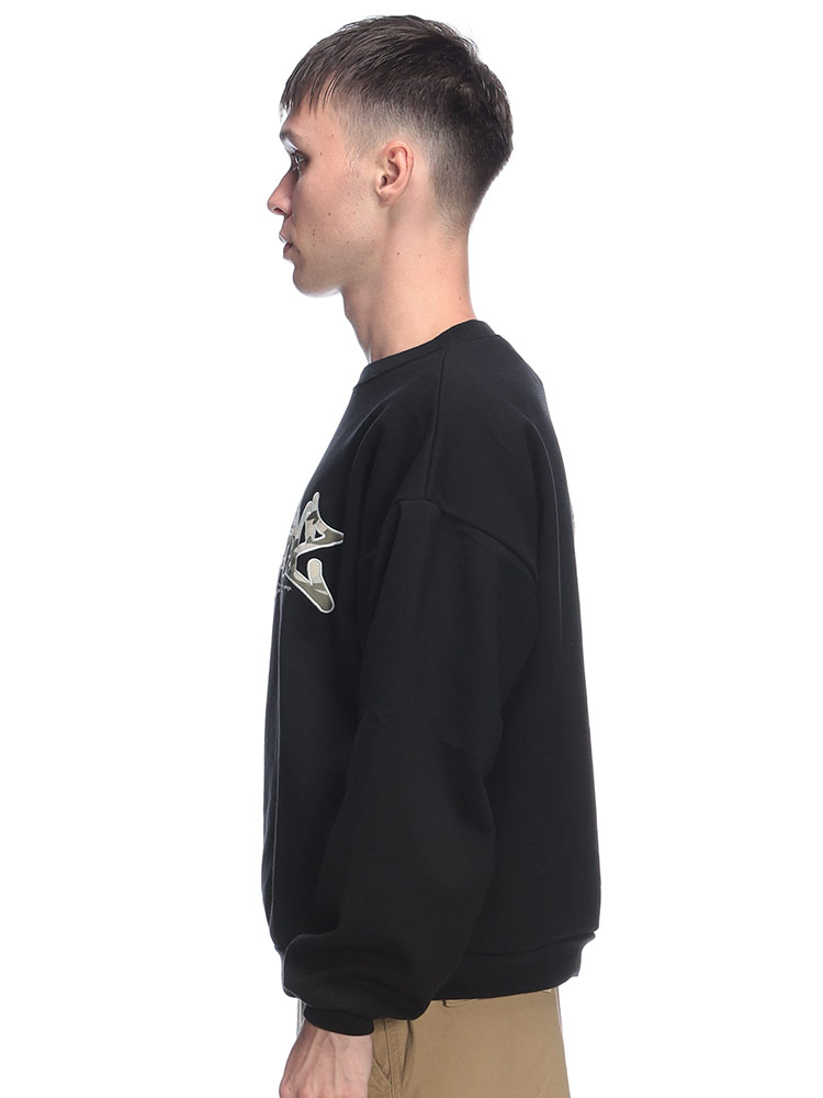 SEQUENZ (シークエンズ) 裏起毛 迷彩ロゴ スウェット トレーナー