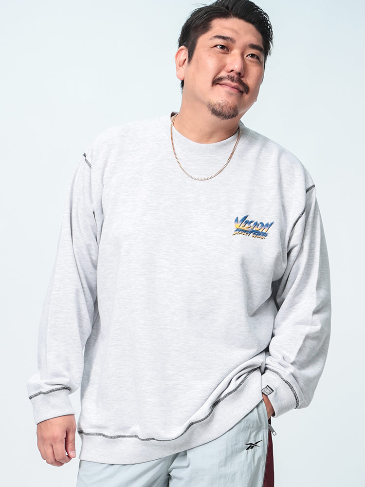 クルーネック トレーナー バックプリント トップス トレーナー