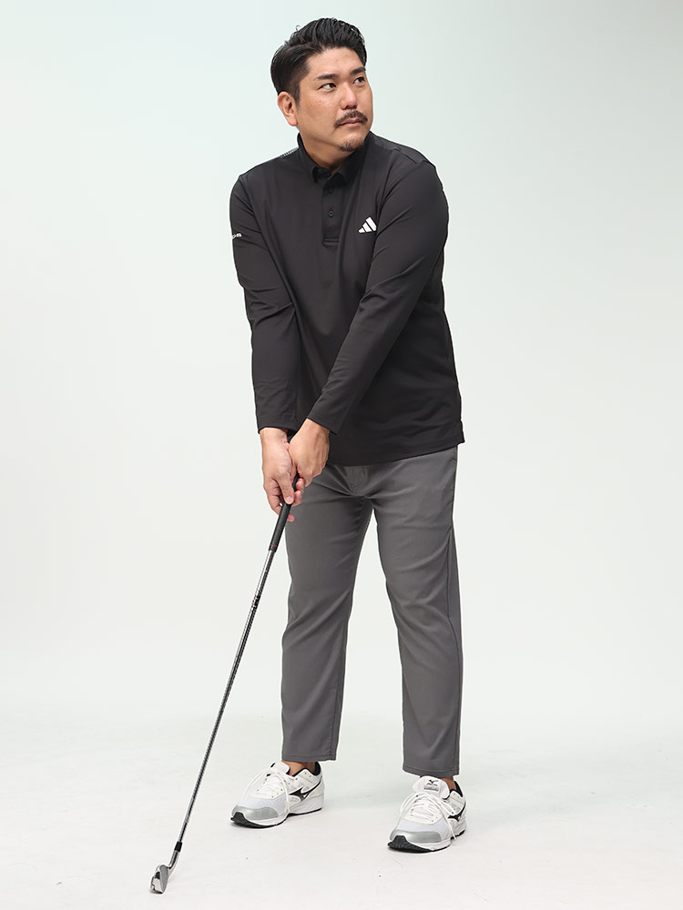 GOLF ストレッチ 長袖 ポロシャツ (adidas) アディダス 大きいサイズ