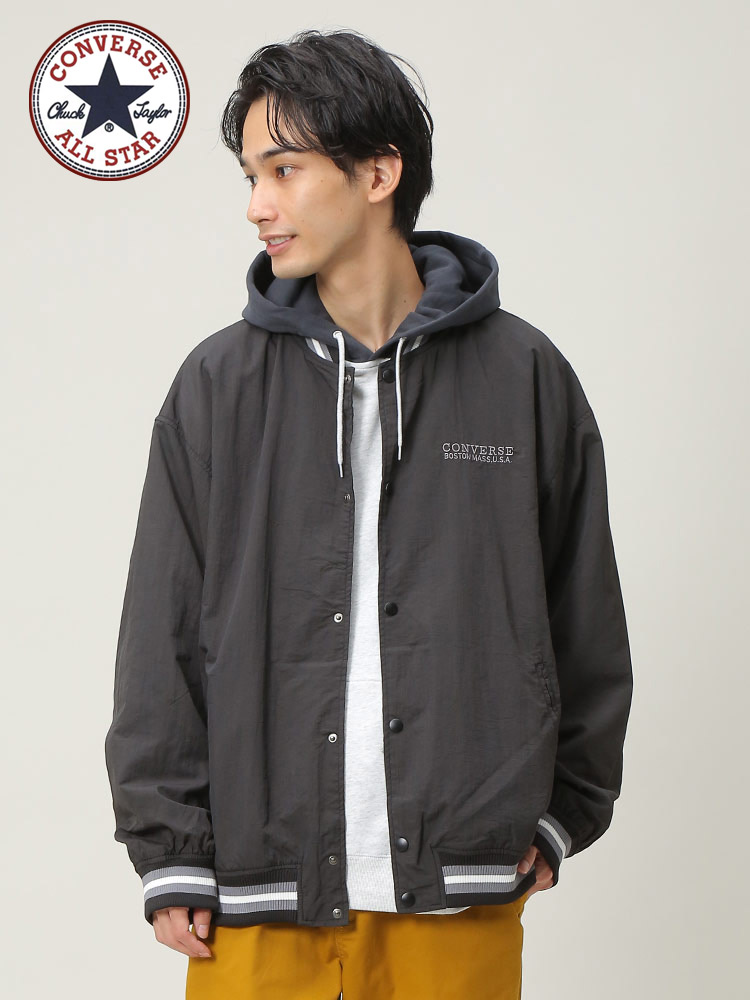 CONVERSE (コンバース) 撥水 バック刺繍 スタジャン ジャケット M L LL