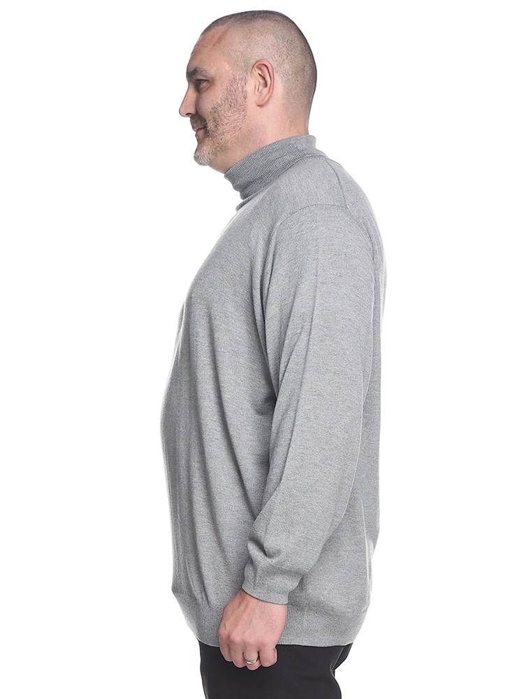 快ラクWEAR ウォッシャブル カシミヤ混 無地 タートルネック セーター