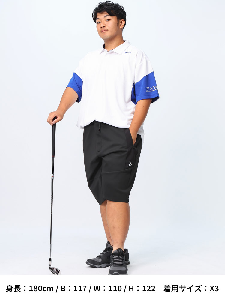 ショートパンツ ストレッチ 異素材切替 ゴルフ ボトムス ゴルフ
