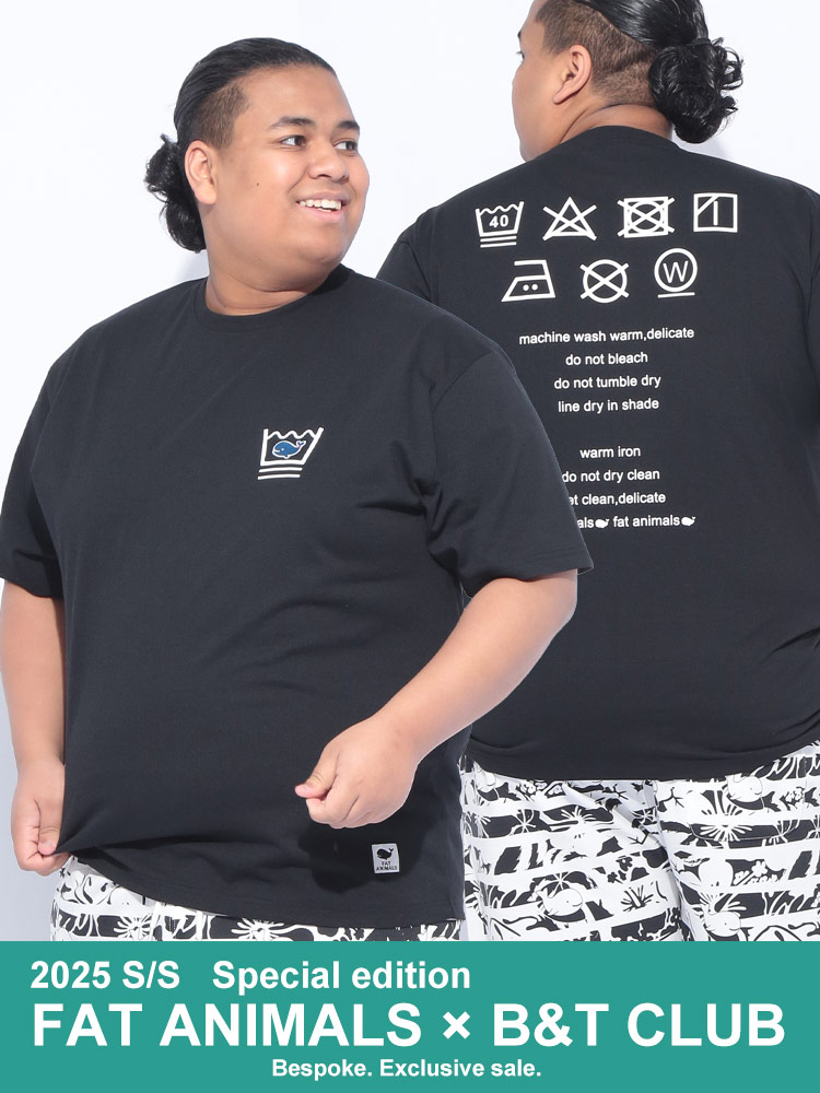 半袖 Tシャツ FAT ANIMALS 接触冷感 クジラ×洗濯機 クルーネック