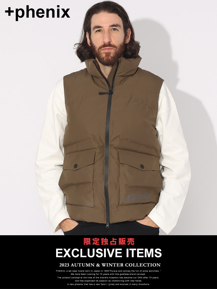 当店独占販売】 +phenix (プラスフェニックス) 撥水 ダウンベスト GORE