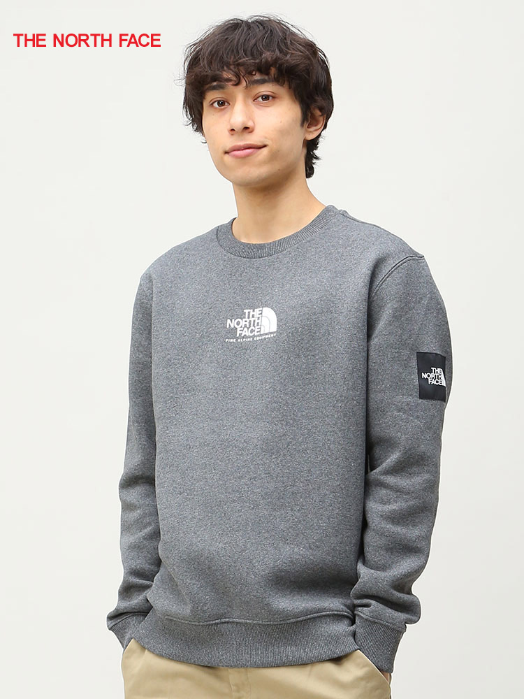THE NORTH FACE (ザ ノースフェイス) 裏起毛 ワンポイントロゴ クルー