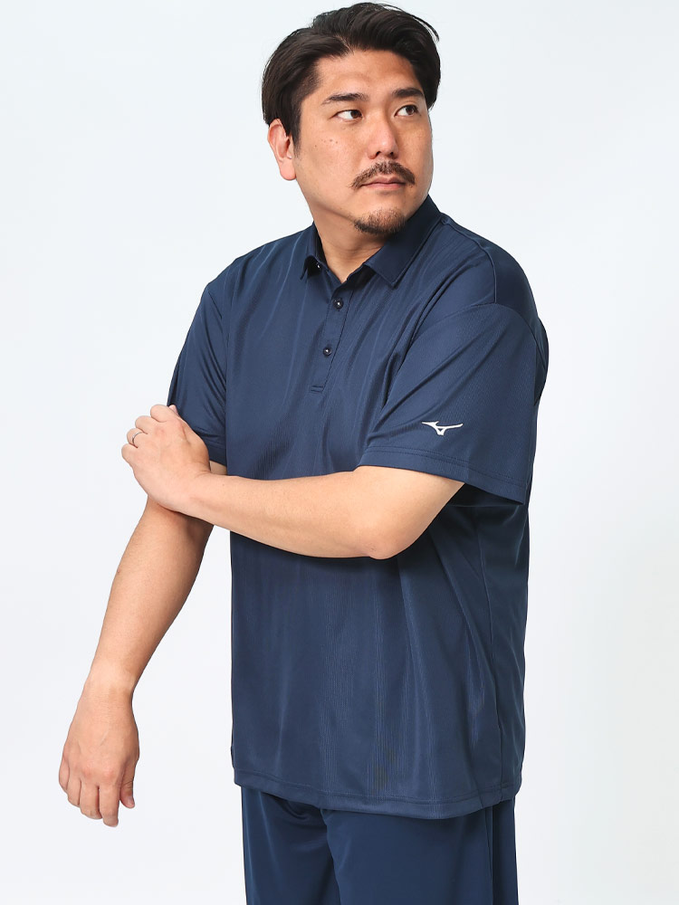 MIZUNO (ミズノ) 吸汗速乾 UVカット ナビドライ 無地 半袖 ポロシャツ