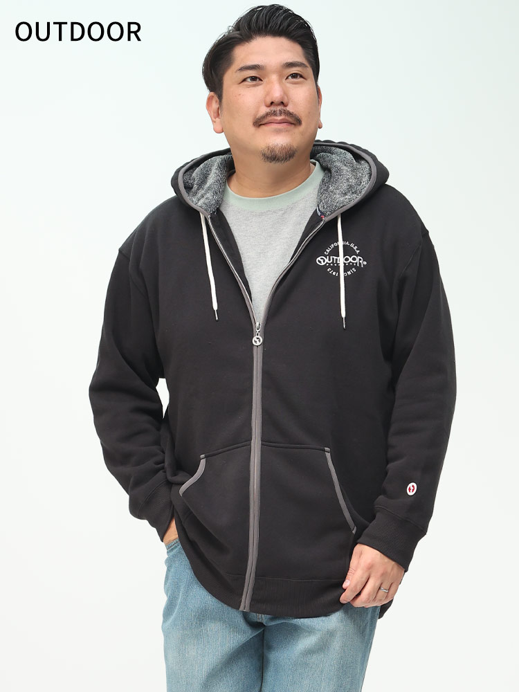 ロゴ 刺繍 ジップパーカー (OUTDOOR PRODUCTS) アウトドアプロダクツ