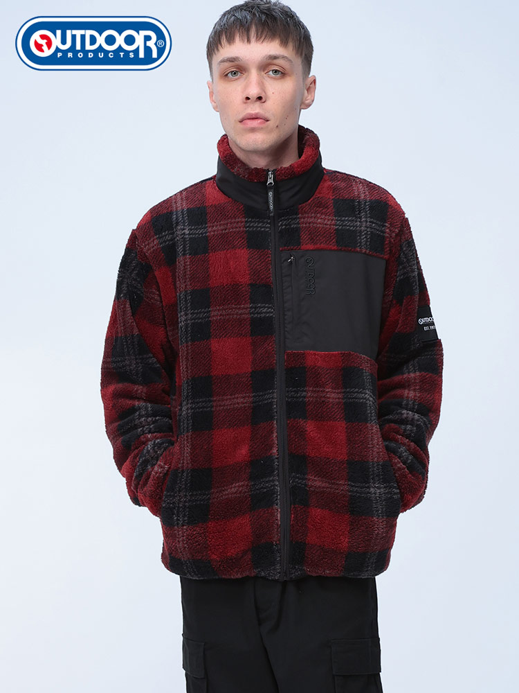 OUTDOOR PRODUCTS (アウトドアプロダクツ) ボアフリース 総柄