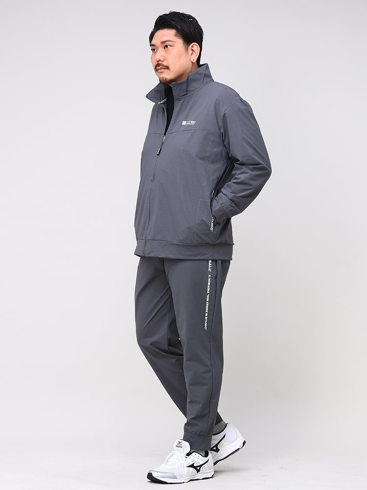 大きいサイズ メンズ BALL (ボール) ストレッチ スラブ フルジップ