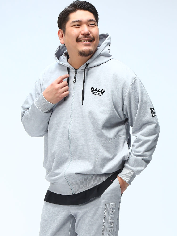 ジップパーカー ストレッチ ダンボールニット オーバーシルエット