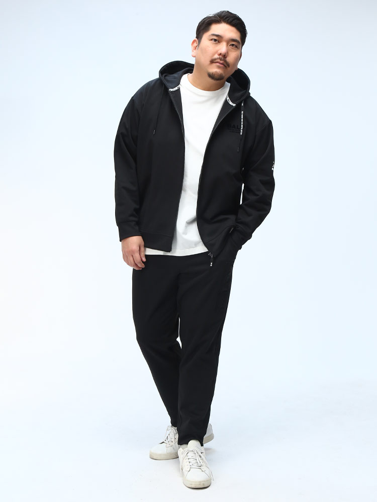 ジップパーカー ストレッチ ダンボールニット オーバーシルエット