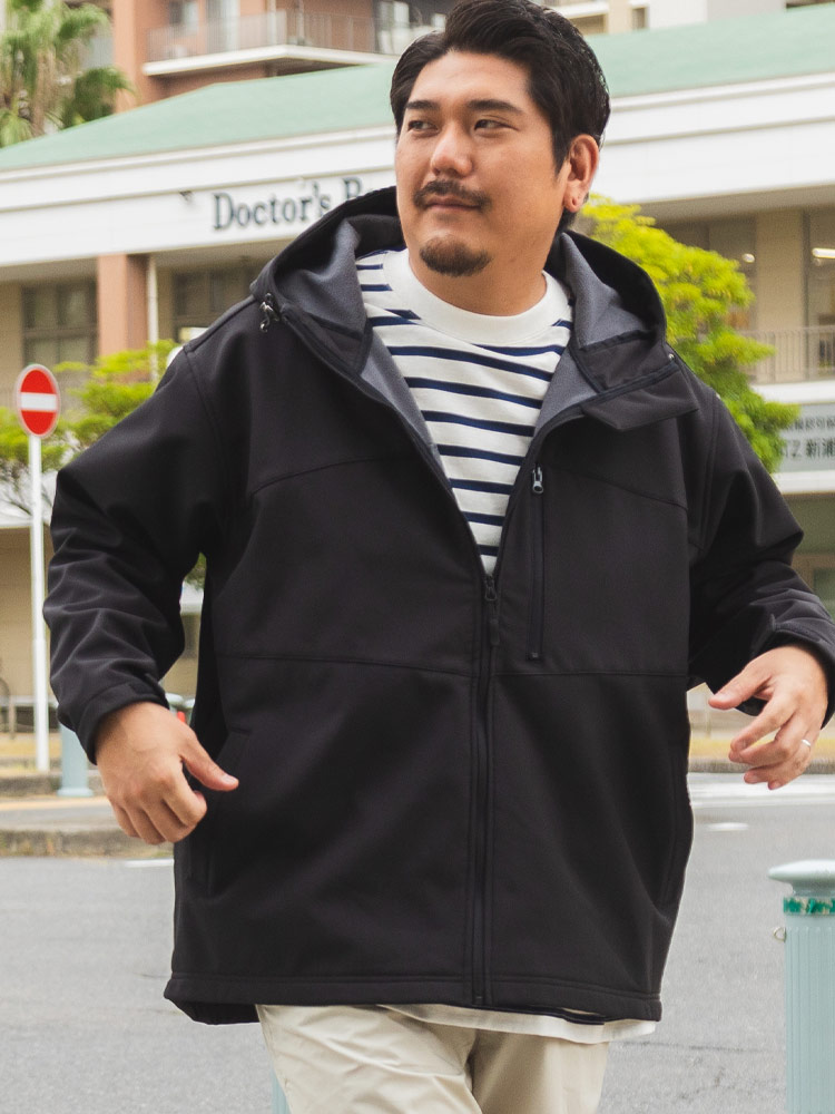 フードブルゾン ボンディングファイバー 裏フリース アウター