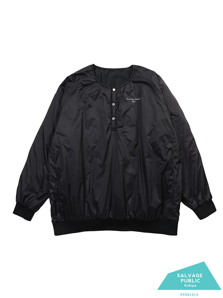 中綿ジャケット GOLF ハーフボタン クルーネック 3L-6L アウター プル